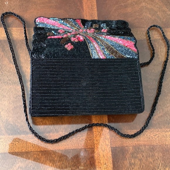 Beautiful Beaded Clutch Evening Bag Purse Handmade Colorful formal crossbody - Picture 8 of 11